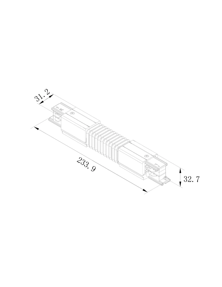3phase track flexible connector line drawing