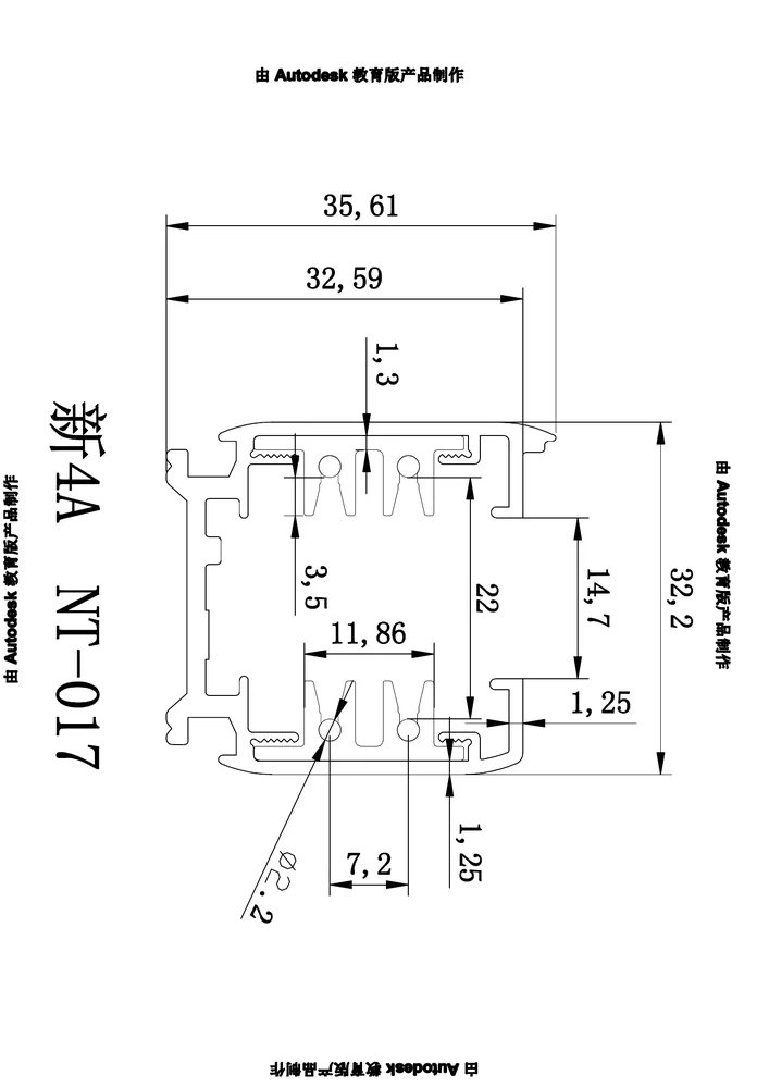 3phase track surface profile line drawing